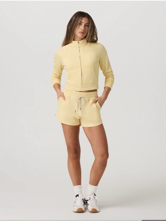 Vuori Jackets & Blazers - Halo Mini Track Jacket -Lemon Snap Heather